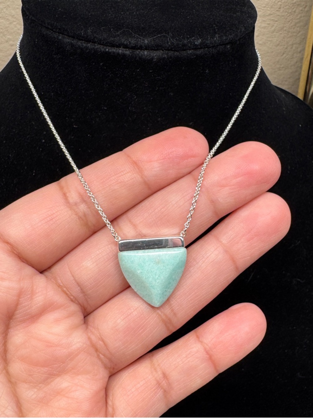 Triangle stone pedant